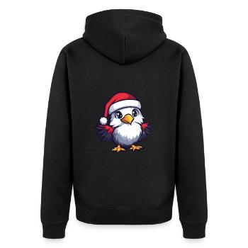Aigle Noël mignon - Veste à capuche bio Premium Unisexe - noir - Dos - Nico (187cm)