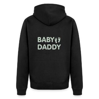 Baby daddy - Unisex Premium Organic Zip Hoodie - black - Back - Nico (187cm)