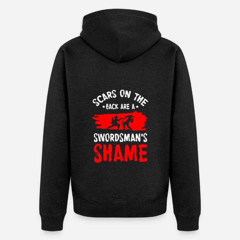 Duel de samouraï guerrier - Veste à capuche bio Premium Unisexe - noir