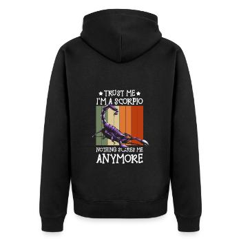 Constellation d’astrologie du Scorpion Novembre - Veste à capuche bio Premium Unisexe - noir - Dos - Nico (187cm)