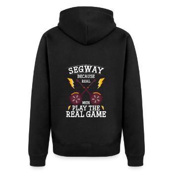 Segway Electric Scooter Balance Tour - Unisex Premium Organic Zip Hoodie - black - Back - Nico (187cm)