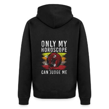Taurus Planet Astro - Unisex Premium Organic Zip Hoodie - black - Back - Nico (187cm)