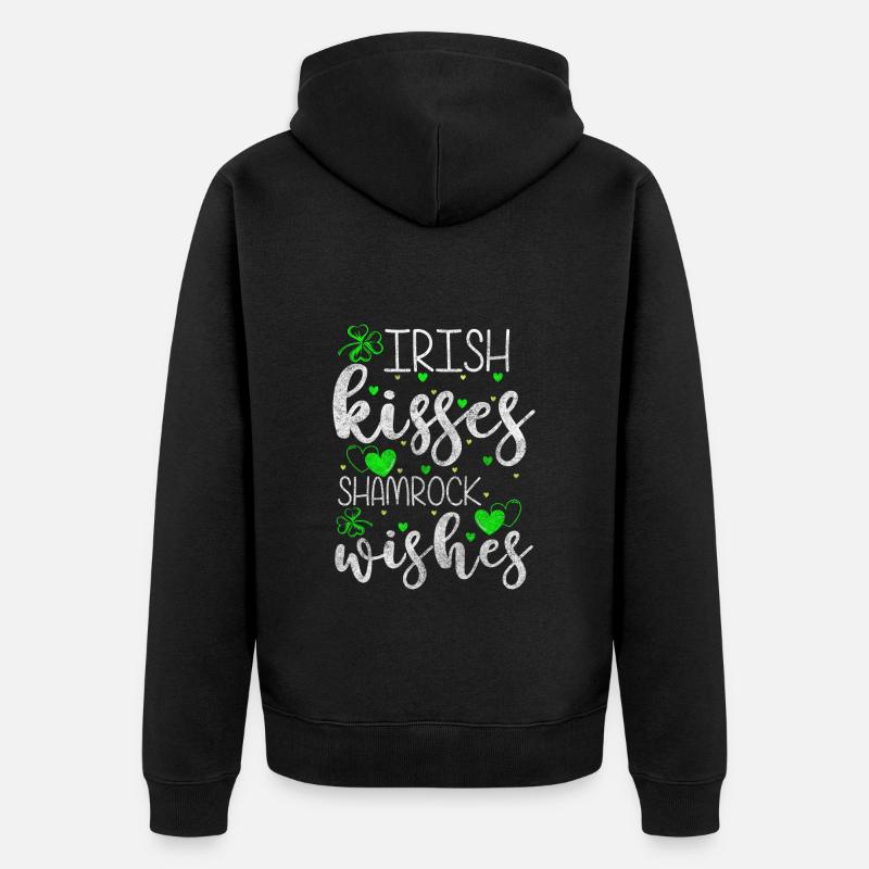 Chance Argent Porte-bonheur - Veste à capuche bio Premium Unisexe - noir