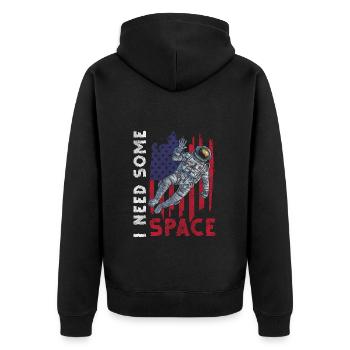 Astronomie spatiale Cosmos - Veste à capuche bio Premium Unisexe - noir - Dos - Nico (187cm)