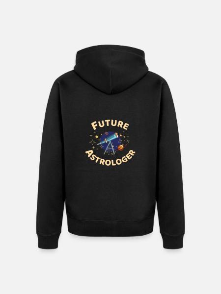 Future Astrologer - Unisex Premium Bio Zip Hoodie - Schwarz