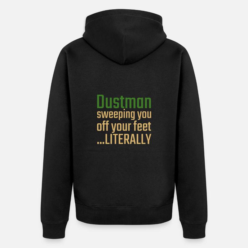 Dustman La Saint-Valentin vous balaie - Veste à capuche bio Premium Unisexe - noir