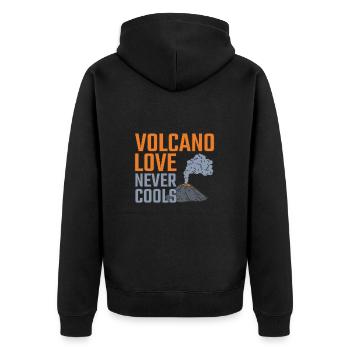 Volcanologie Volcan Amour Volcanologue - Veste à capuche bio Premium Unisexe - noir - Dos - Nico (187cm)