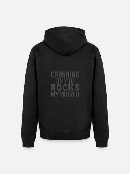 Geology Crushing on you Geologist - Unisex Premium Organic Zip Hoodie - black