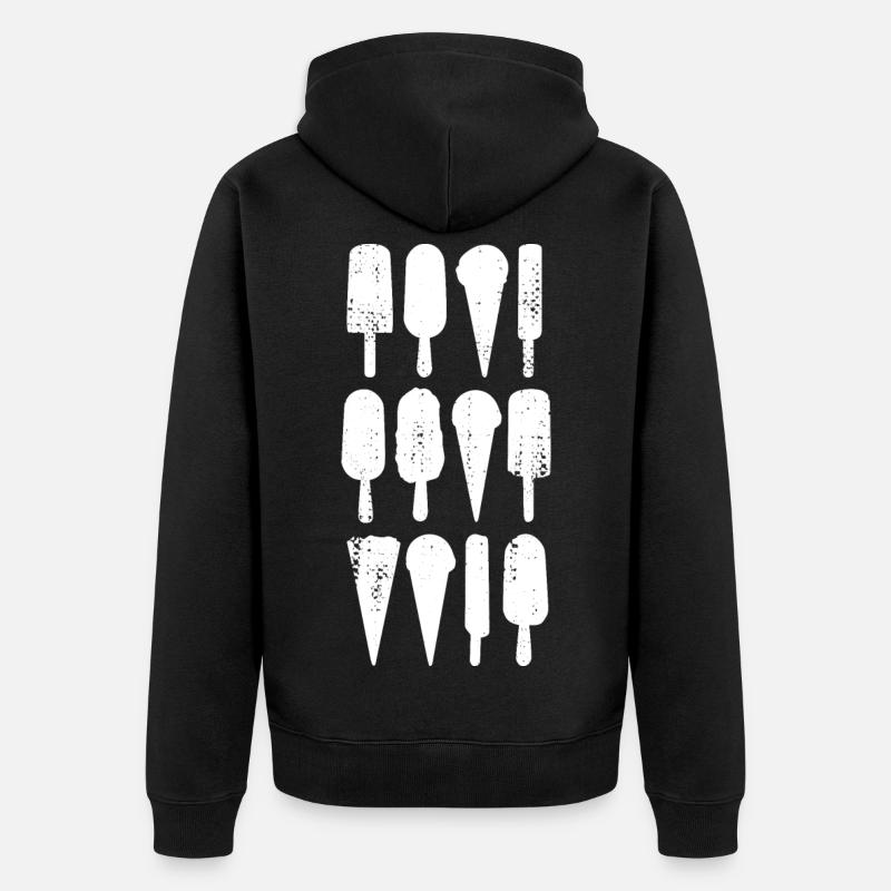 Arômes de crème glacée - Veste à capuche bio Premium Unisexe - noir