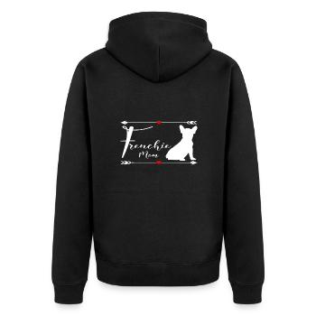 Français Bouledogue - Veste à capuche bio Premium Unisexe - noir - Dos - Nico (187cm)