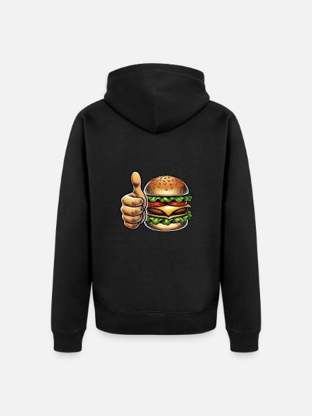 Burger mexicain Restauration rapide - Veste à capuche bio Premium Unisexe - noir