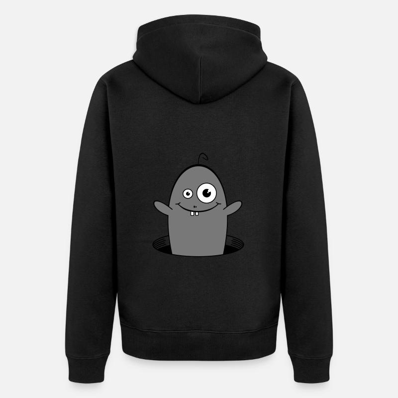 WILLY the friendly worm 1 - Unisex Premium Organic Zip Hoodie - black
