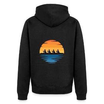 Aviron Femmes Sunset - Veste à capuche bio Premium Unisexe - noir - Dos - Nico (187cm)