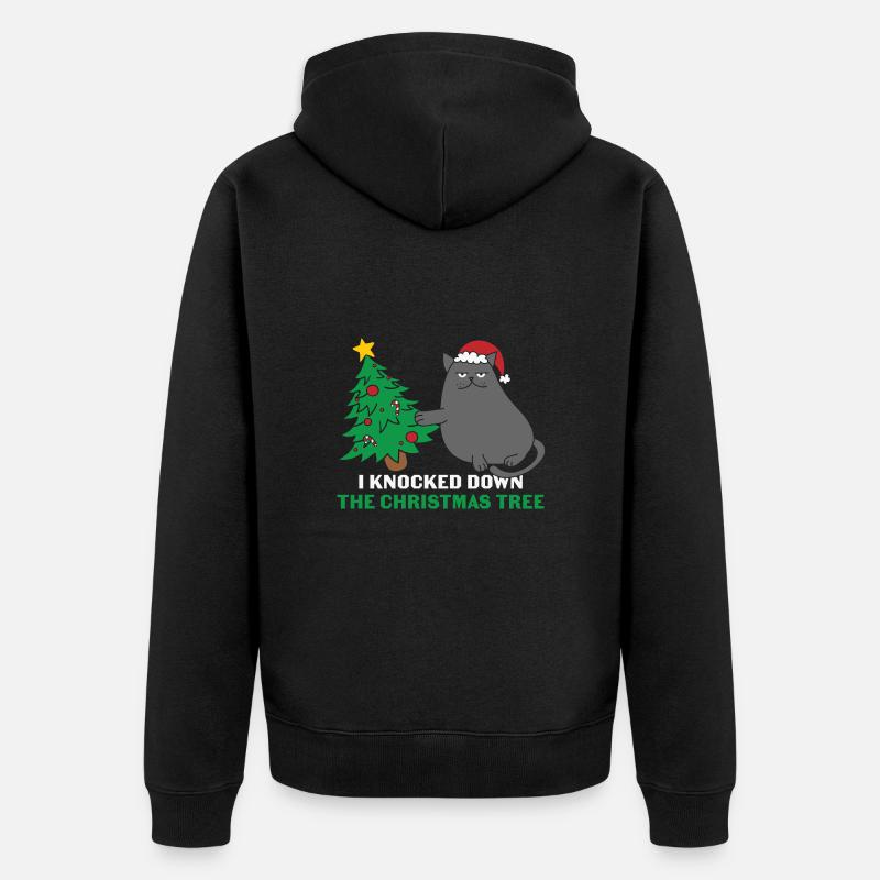Chat cadeau - Noël cadeau chat - Veste à capuche bio Premium Unisexe - noir