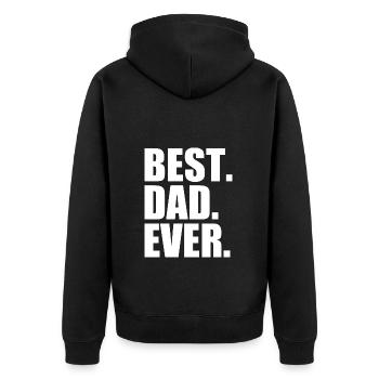 Best dad ever - Veste à capuche bio Premium Unisexe - noir - Dos - Nico (187cm)