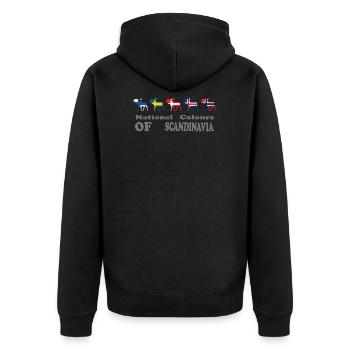 s scandinavie elch drapeau cadeau - Veste à capuche bio Premium Unisexe - noir - Dos - Nico (187cm)