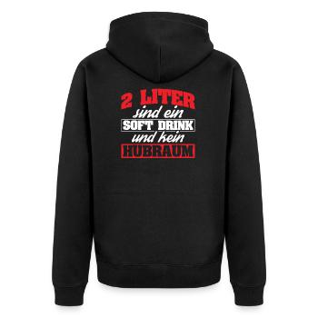 Tuning - Unisex Premium Bio Zip Hoodie - Schwarz - Hinten - Nico (187cm)