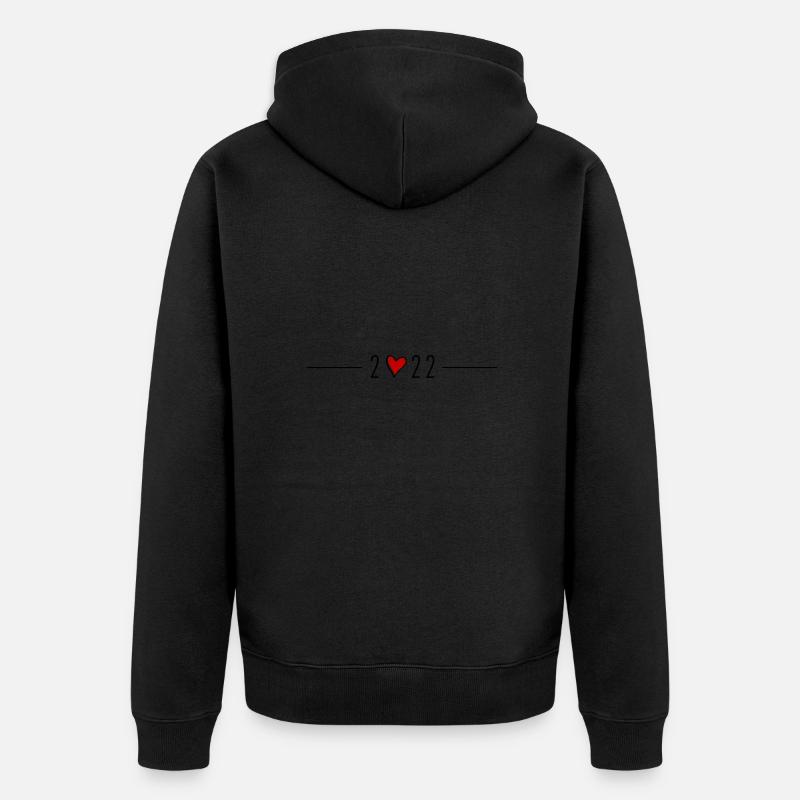 Symbole du cœur 2022 - Veste à capuche bio Premium Unisexe - noir