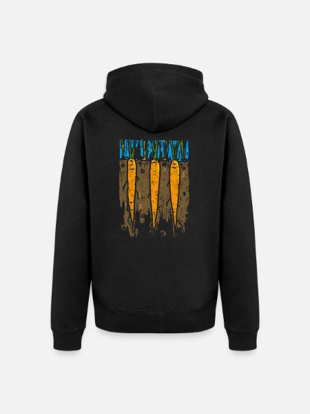 Möhren - Unisex Premium Bio Zip Hoodie - Schwarz