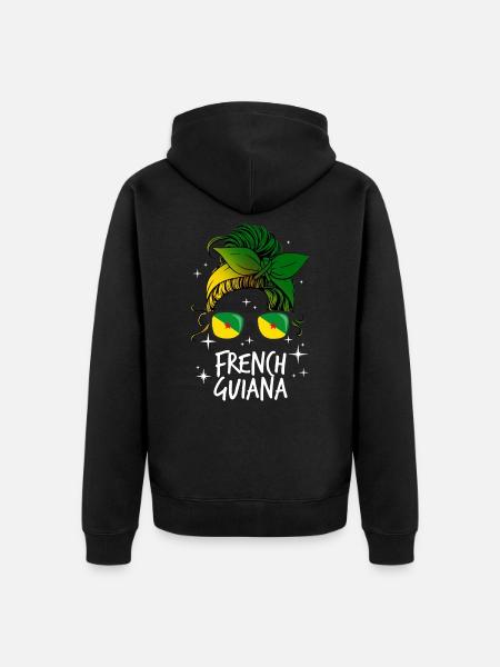 Guyane française - Veste à capuche bio Premium Unisexe - noir