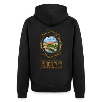Bydgoszcz Bydgoszcz Pologne City Skyline Home Or - Veste à capuche bio Premium Unisexe - noir - Dos - Nico (187cm)