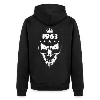 Skull (1963) - Unisex Premium Organic Zip Hoodie - black - Back - Nico (187cm)