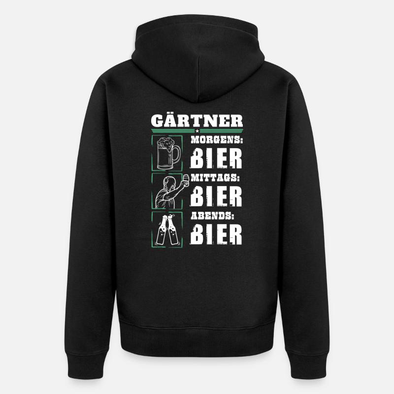 Mon quotidien de jardinier - Veste à capuche bio Premium Unisexe - noir