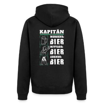 Mon quotidien de capitaine - Veste à capuche bio Premium Unisexe - noir - Dos - Nico (187cm)