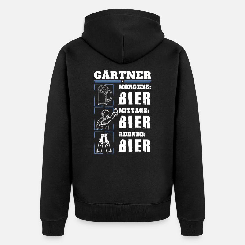 Mon quotidien de jardinier - Veste à capuche bio Premium Unisexe - noir