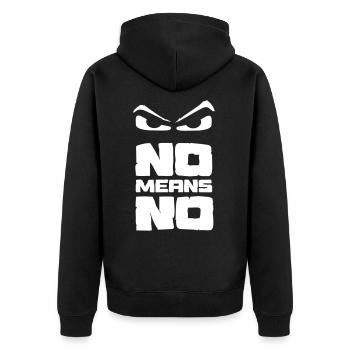 Non signifie Non - Non signifie Non - Veste à capuche bio Premium Unisexe - noir - Dos - Nico (187cm)