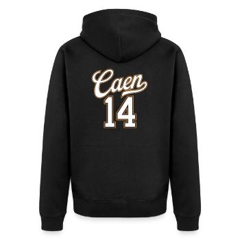 Caen 14 - Veste à capuche bio Premium Unisexe - noir - Dos - Nico (187cm)