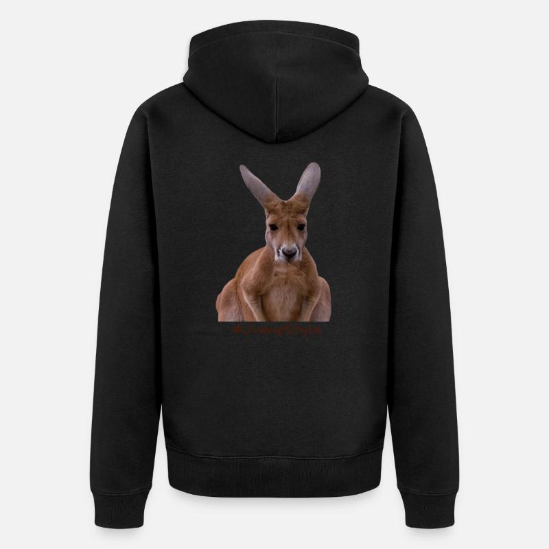 Kangoroo avec Text Jumpstyle - Veste à capuche bio Premium Unisexe - noir