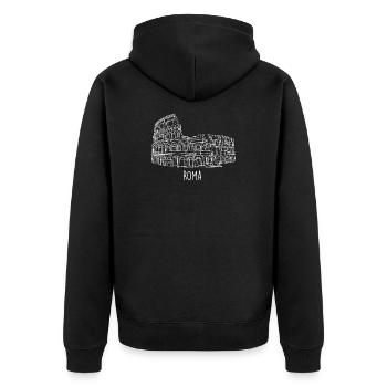 Rome Italy Coliseum - Veste à capuche bio Premium Unisexe - noir - Dos - Nico (187cm)