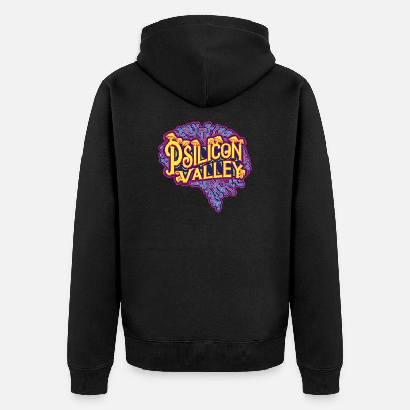 Microdosing Mushroom Psilocybin Silicon - Veste à capuche bio Premium Unisexe - noir