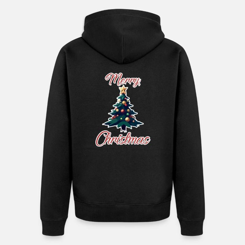 Arbre de Noël (AVC) - Veste à capuche bio Premium Unisexe - noir