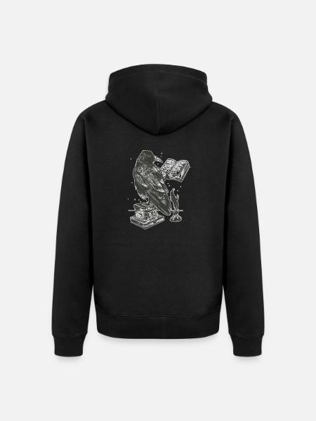 Rabe - Unisex Premium Bio Zip Hoodie - Schwarz
