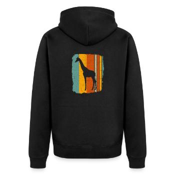 Girafe - Veste à capuche bio Premium Unisexe - noir - Dos - Nico (187cm)