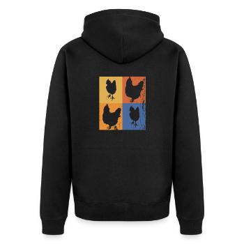 Poulet - Veste à capuche bio Premium Unisexe - noir - Dos - Nico (187cm)