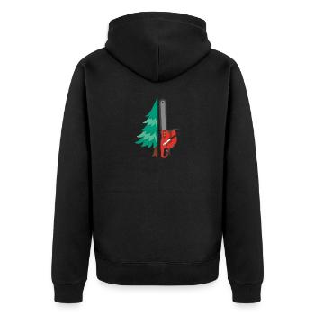 Tronçonneuse Cadeau Tronçonneuse Forêt Arbre - Veste à capuche bio Premium Unisexe - noir - Dos - Nico (187cm)