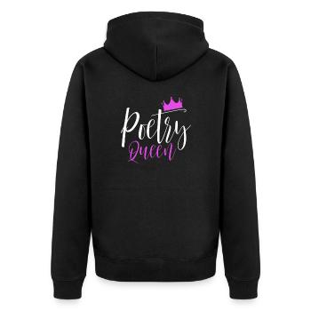 Poésie Reine Cadeau Poète Poésie Slam - Veste à capuche bio Premium Unisexe - noir - Dos - Nico (187cm)