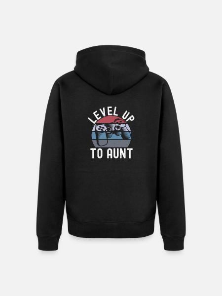 Aunt - Unisex Premium Organic Zip Hoodie - black
