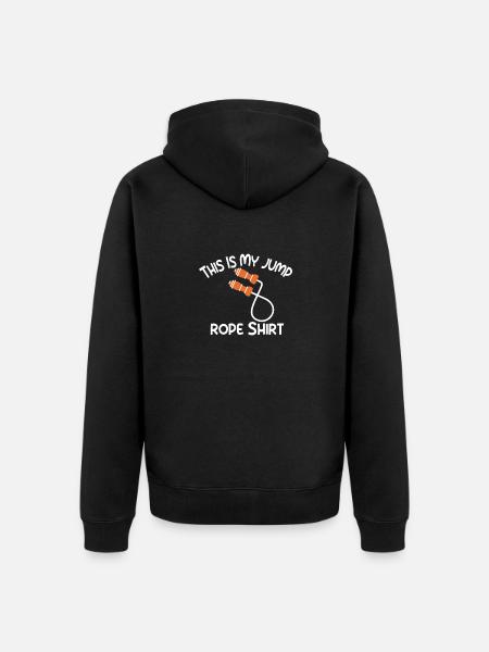 Jump Rope Seilspringen Geschenk - Unisex Premium Bio Zip Hoodie - Schwarz