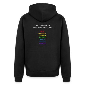 Idée cadeau arc-en-ciel pour les enfants Couleur arc-en-ciel - Veste à capuche bio Premium Unisexe - noir - Dos - Nico (187cm)