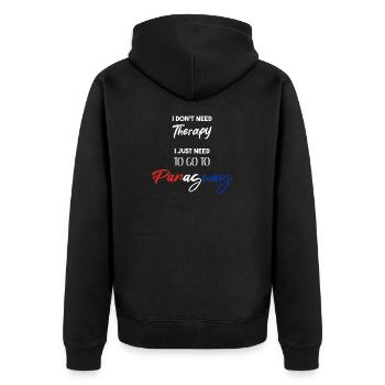 Paraguay Idée Cadeau Drôle Dicton Thérapie - Veste à capuche bio Premium Unisexe - noir - Dos - Nico (187cm)