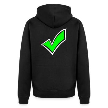 Tick chop colored seen - Unisex Premium Organic Zip Hoodie - black - Back - Nico (187cm)