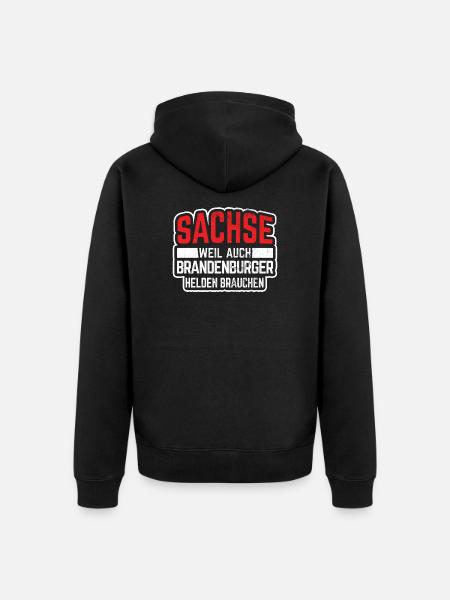 Sachsen Ostdeutschland - Unisex Premium Bio Zip Hoodie - Schwarz