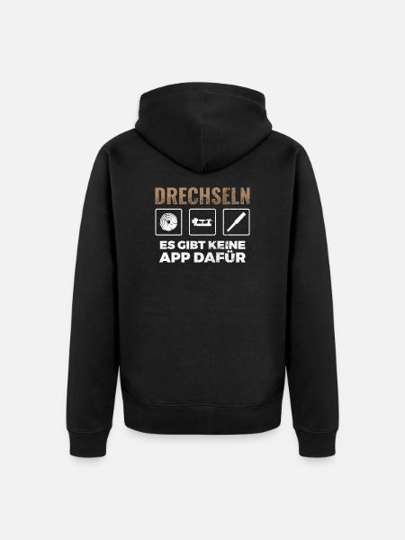 Drechsler Drehen Drechseln - Unisex Premium Bio Zip Hoodie - Schwarz