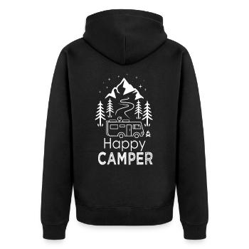 happy Camper Van camping car cadeau cool campeur - Veste à capuche bio Premium Unisexe - noir - Dos - Nico (187cm)