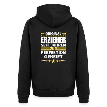 Les éducateurs ont mûri jusqu’à la perfection - Veste à capuche bio Premium Unisexe - noir - Dos - Nico (187cm)