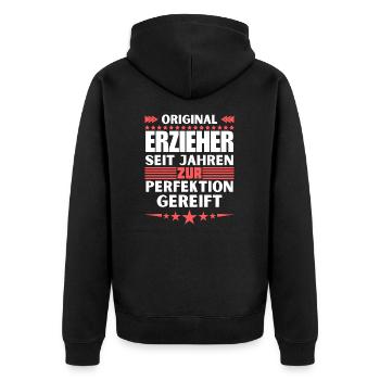 Les éducateurs ont mûri jusqu’à la perfection - Veste à capuche bio Premium Unisexe - noir - Dos - Nico (187cm)